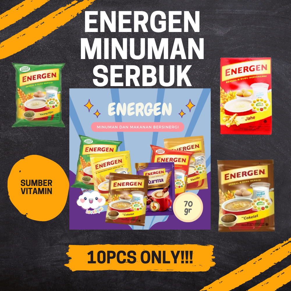 (BORONG) ENERGEN 1 RENTENG / 10PCS PRODUCTINDONESIA / MINUMAN CEREAL ...