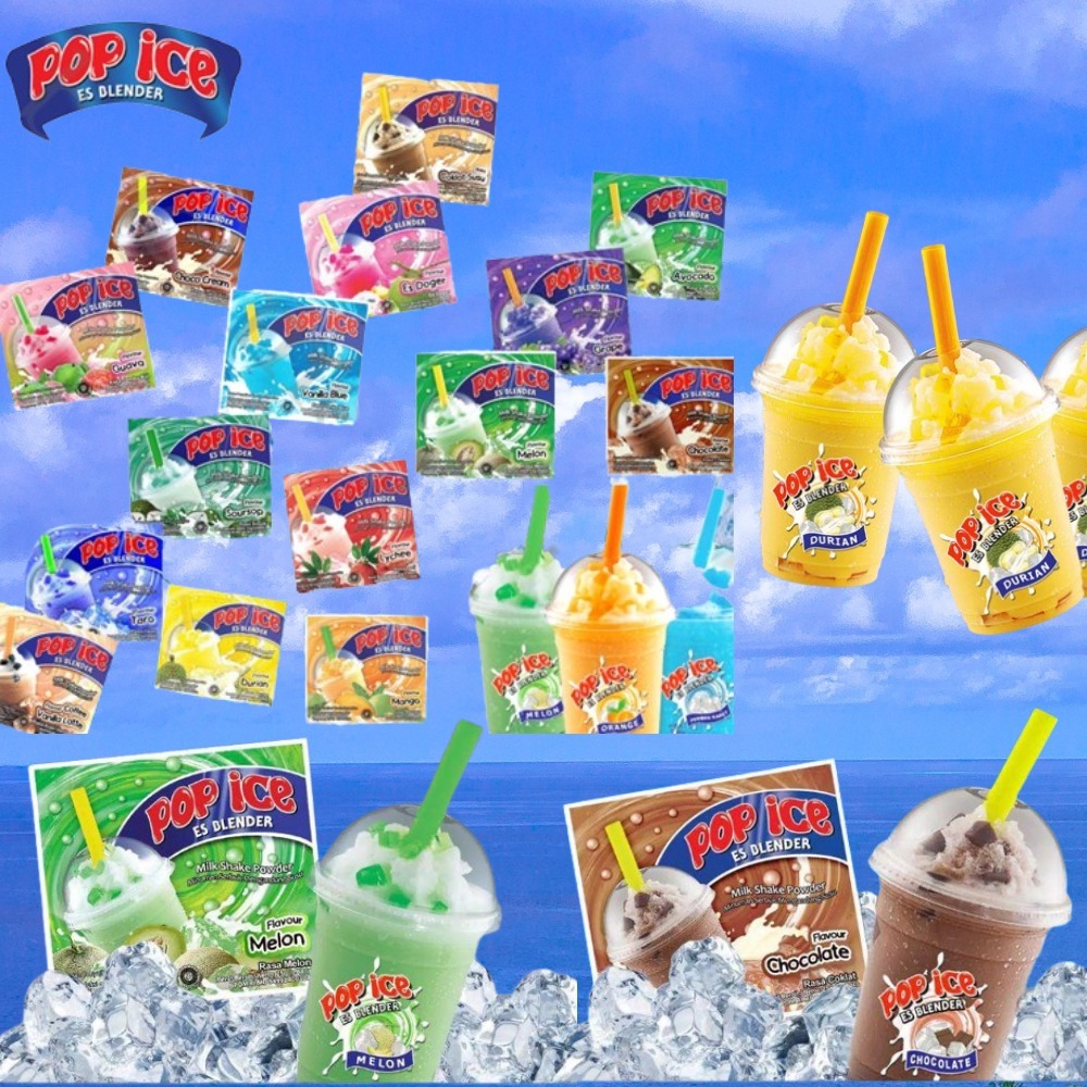 (BORONG) (RM0.58*10PCS) POP ICE ES BLENDER ANEKA RASA 23GRAM / SACHET