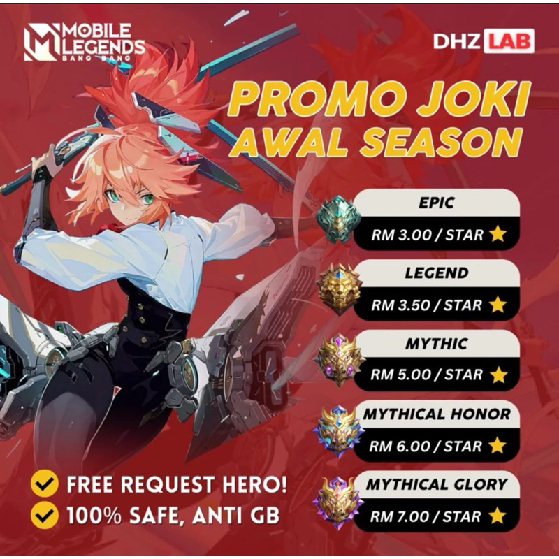 Joki Rank Mobile Legends Shopee Malaysia