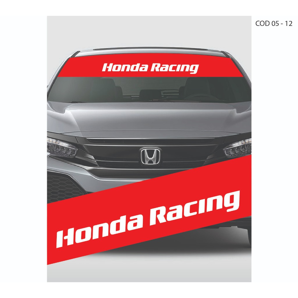 HONDA RACING Sticker Front Car Windscreen Windshield Sticker 130cm X ...