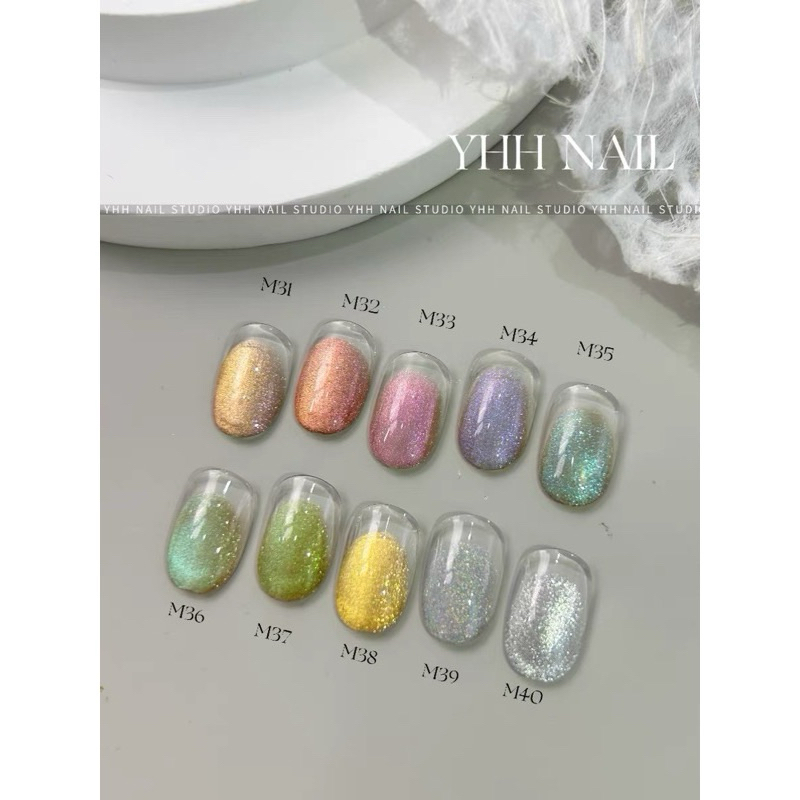 YHH樱禾 北极光冬系列猫眼胶 甲油胶 爆闪双色猫眼 （ala carte 单罐）cat eye gel nail polish duo