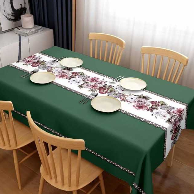 KK PVC Table Cloth Vintage Water Proof Table Cover Alas Meja Makan Alas ...