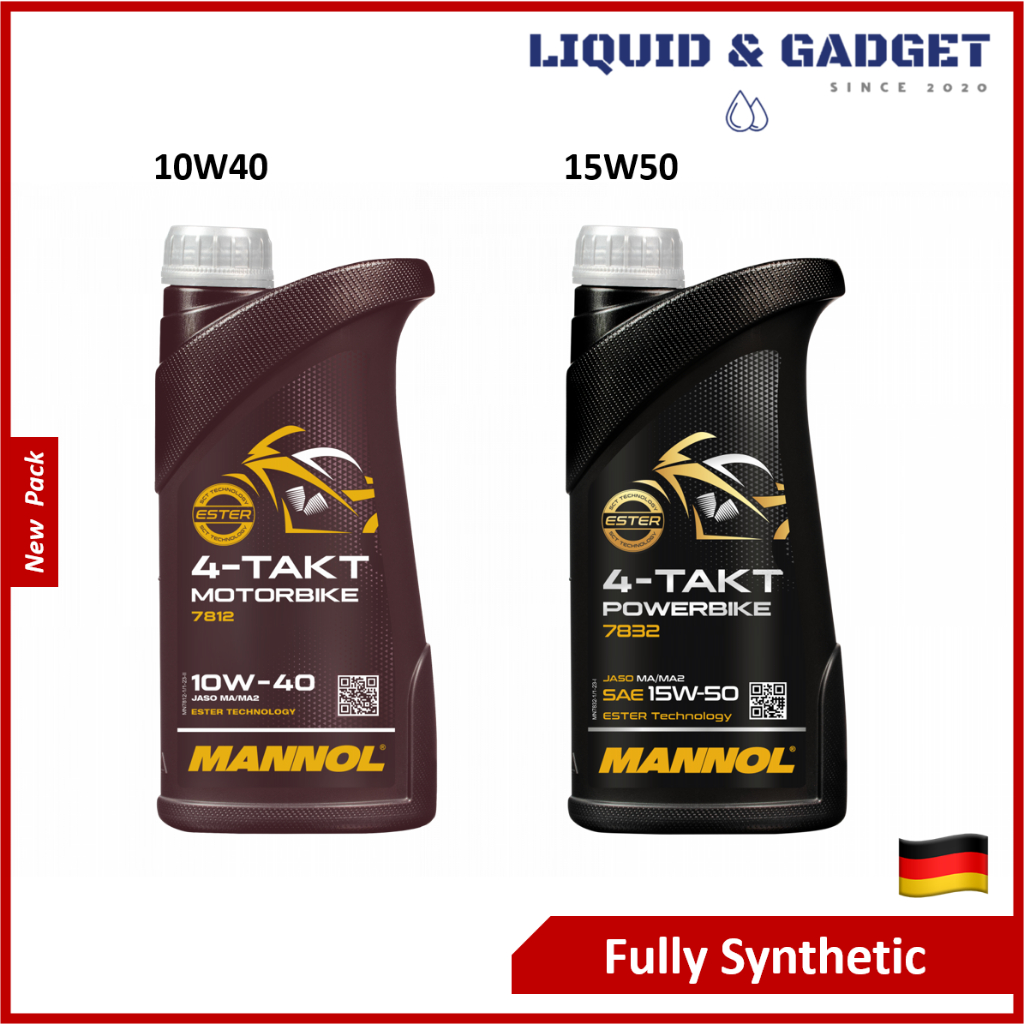 MANNOL 4T Motorbike 10W40 (1L) / Powerbike 15W50 (1L) | Shopee Malaysia