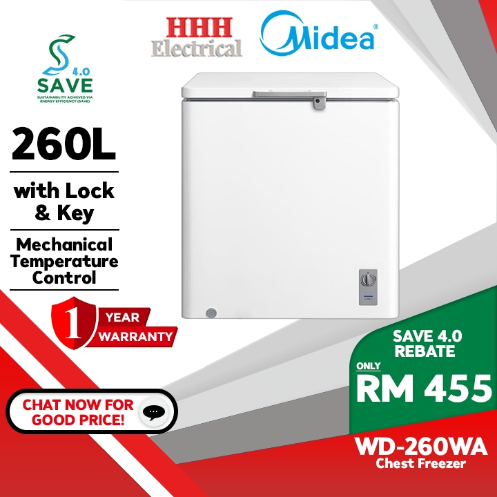 Midea Chest Freezer 260WA Peti Beku WD260WA / Pensonic PFZ203 (200L