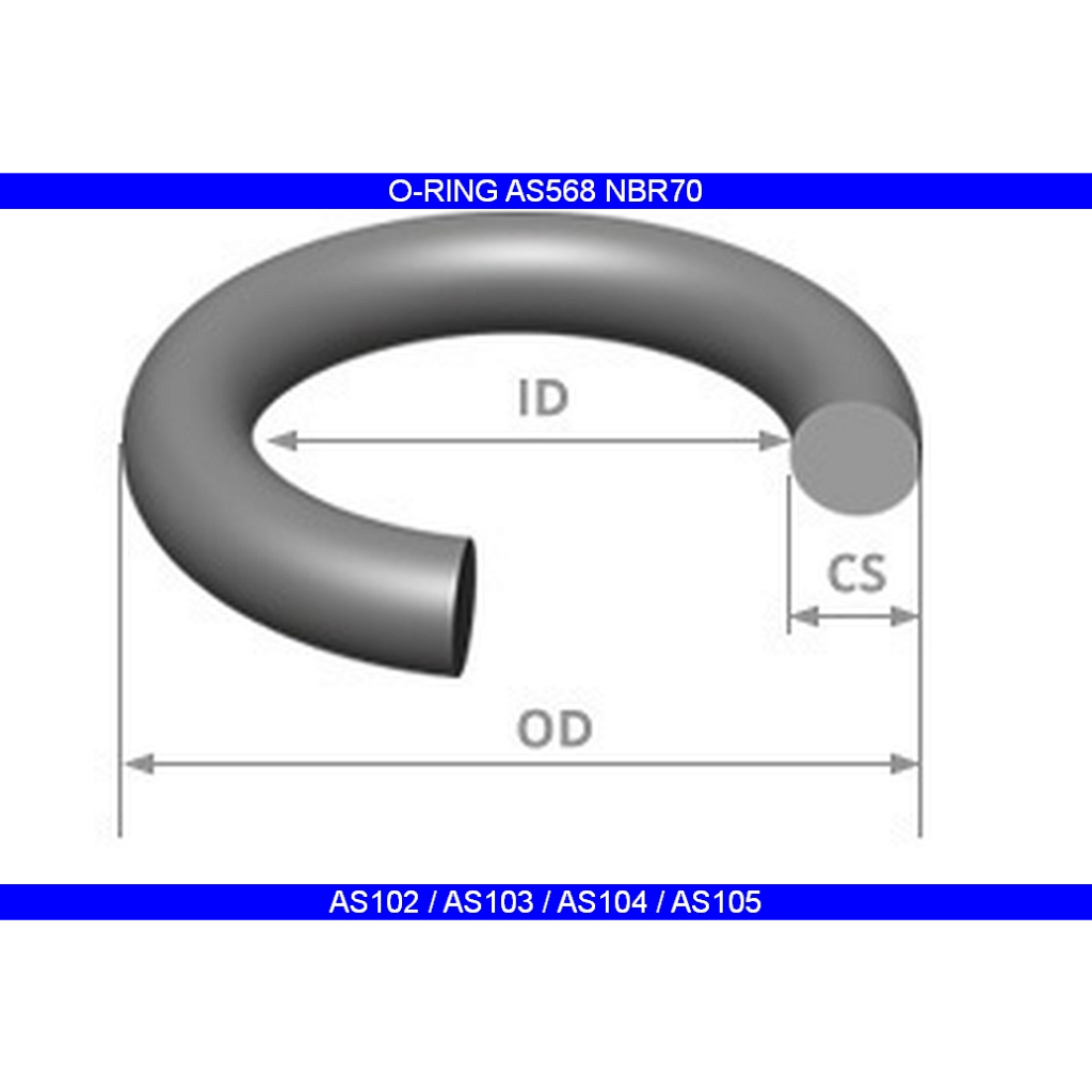 O Ring AS568 CS 2.62MM NBR70 AS102 AS103 AS104 AS105 NBR 70 Shore Oring Dash Number Shopee Malaysia