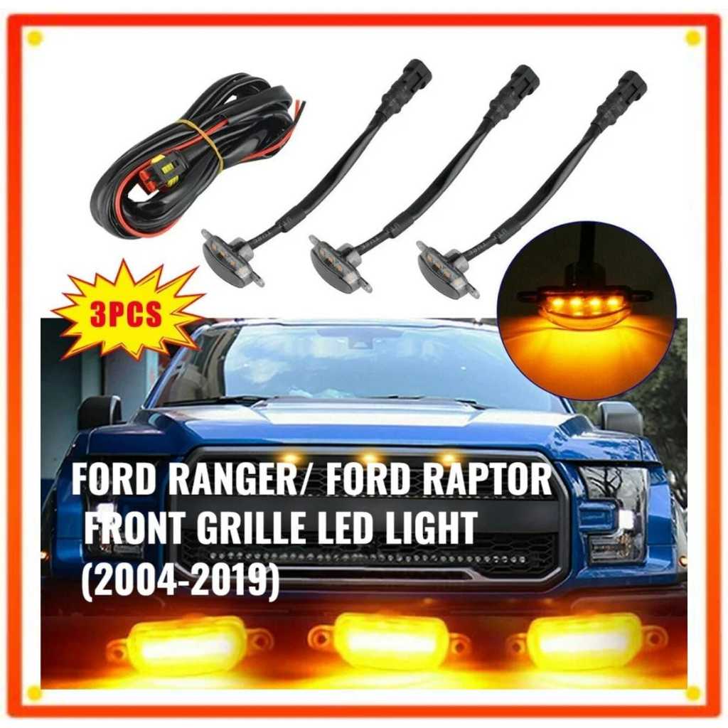 FORD RANGER RAPTOR F150 F250 2009 YEAR FRONT BUMPER GRILLE AMBER LED