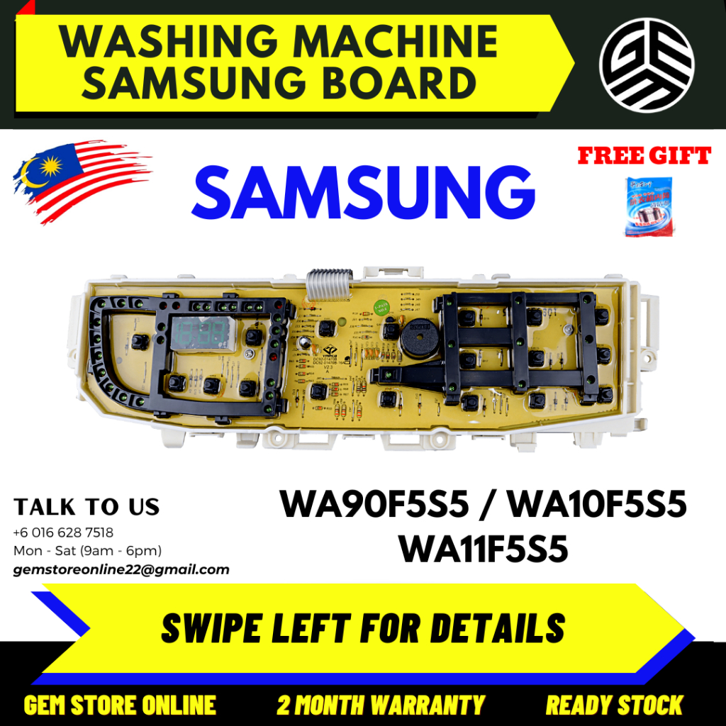 WA90F5S5 / WA10F5S5 / WA11F5S5 SAMSUNG Washing Machine PCB Board ...