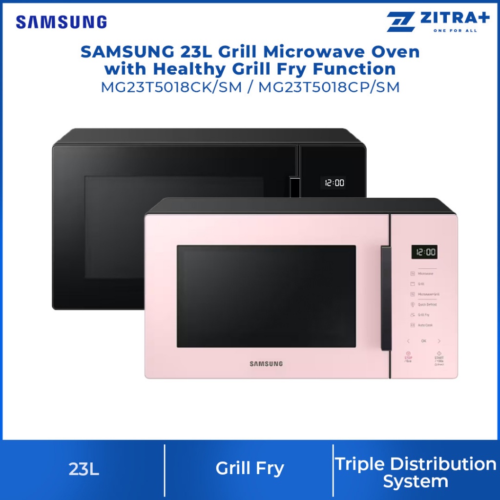 SAMSUNG 23L Grill Microwave Oven with Healthy Grill Fry Function