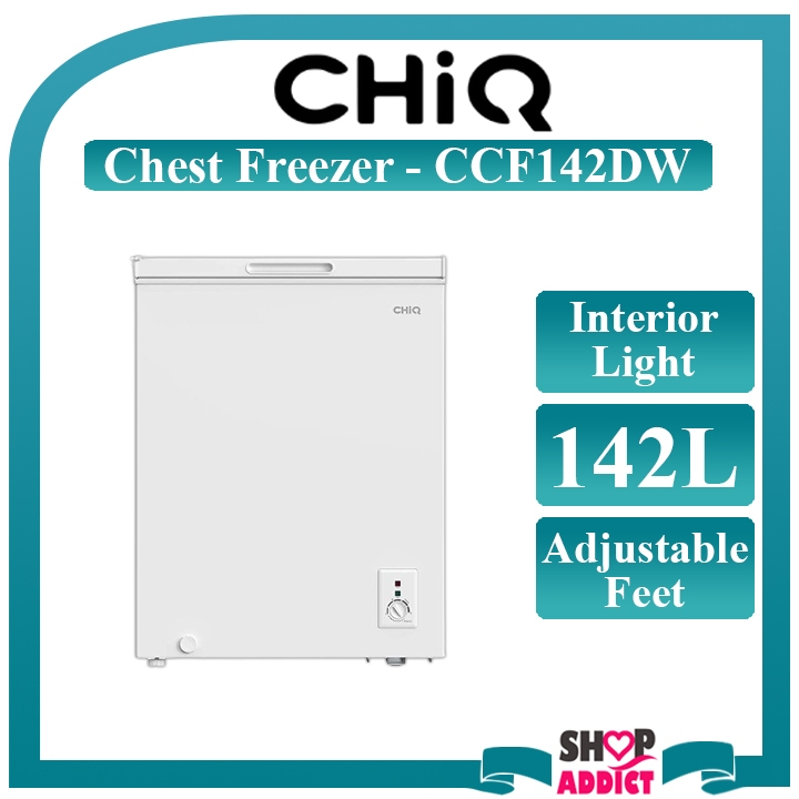 CHiQ Hybrid Fridge/ Freezer Chest Freezer 142L CCF142 CCF142DW Shopee