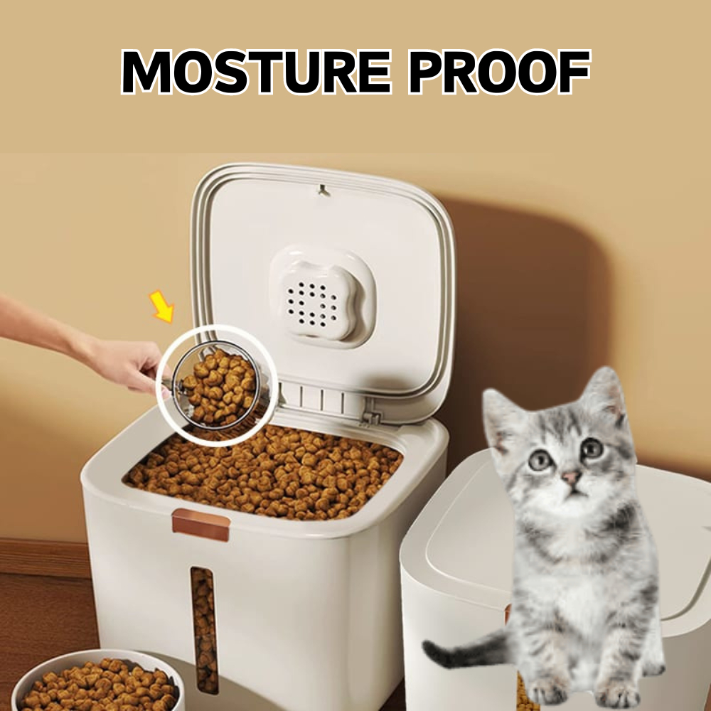 Pet Dog Food Storage Container Dry Cat Food Box Bag Moisture Proof