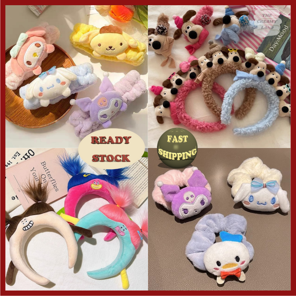 Cute Cartoon Sanrio Disney Capybara Hairband Hair Hoop Wash Face MakeUp ...