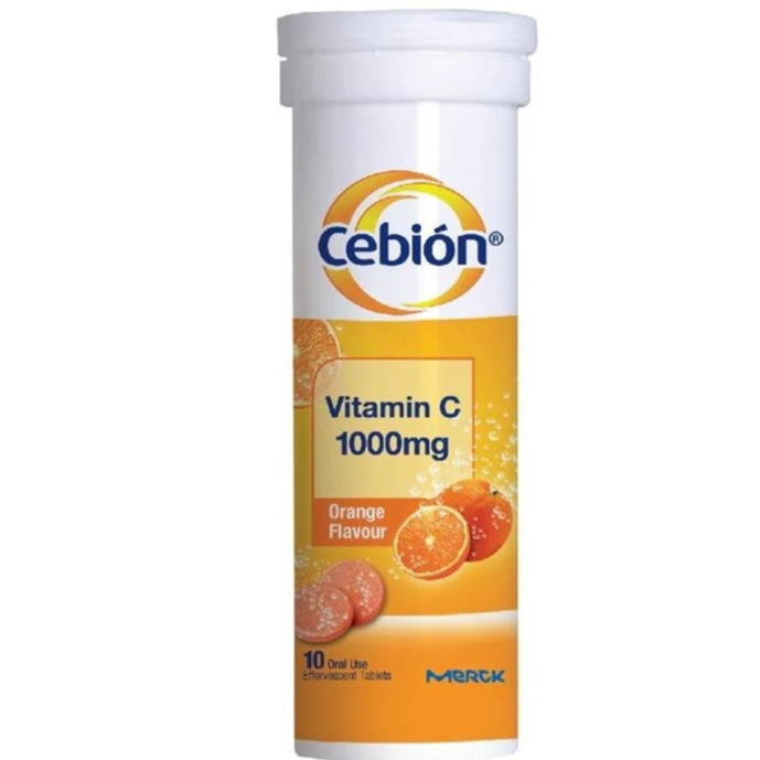 CEBION VITAMIN C 1000MG (ORANGE FLAVOUR) EFFERVESCENT TABLETS 10'S (EXP