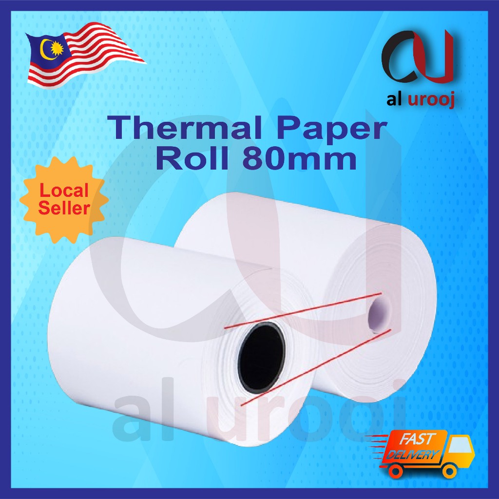Thermal Roll 80mm x 60mm (1 Roll) Cash Register Receipt/Thermal Receipt ...