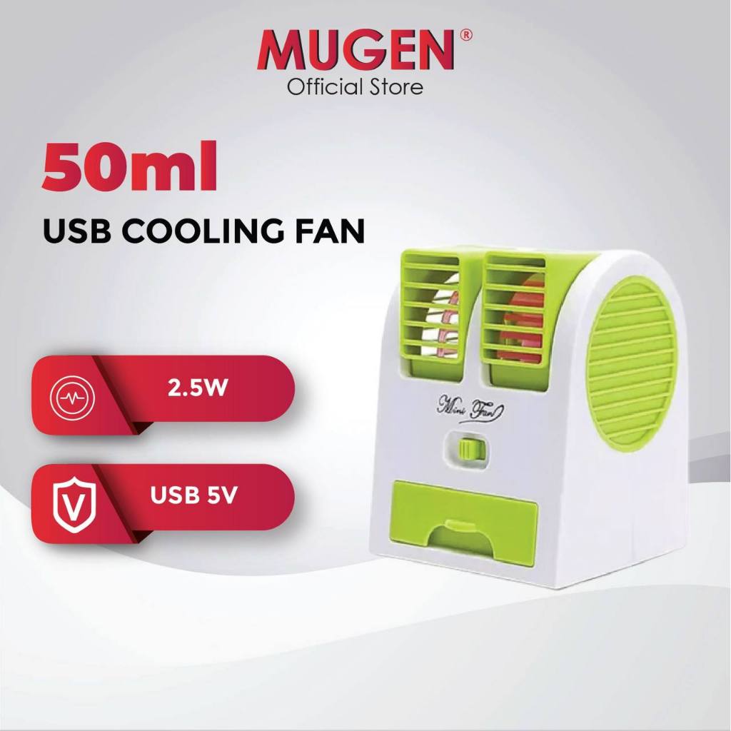 Portable USB Mini Fan Double Blow Wind Bladeless Desktop Cooler ...
