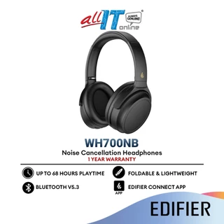 Edifier WH700NB Noise Cancellation Headphones - Bluetooth V5.3 | Edifier Connect | Fully Foldable | Fast Charge - Black