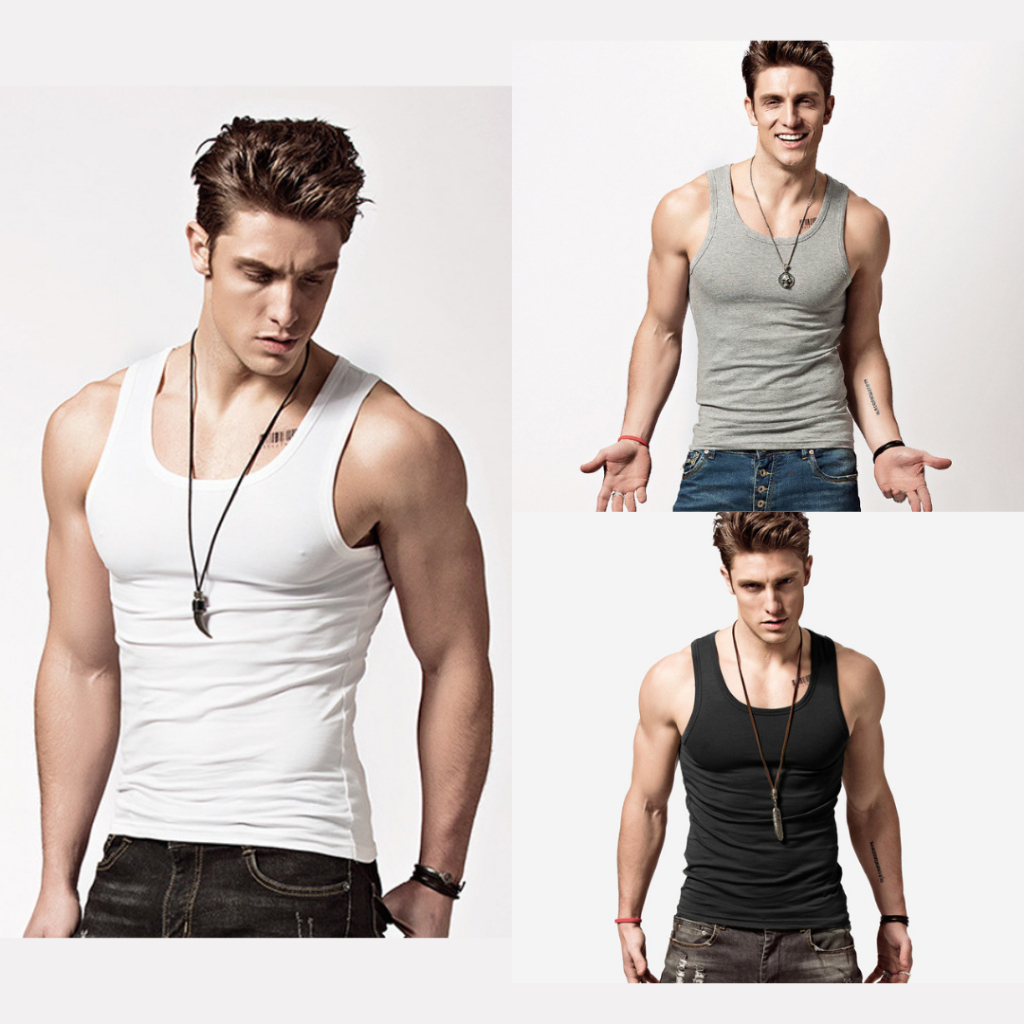 Singlet Men Tank Tops Baju Singlet lelaki Dewasa Cutting Small | Shopee ...
