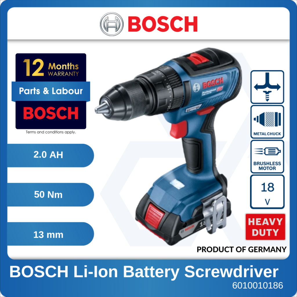 BOSCH GSB 18v 50 LI-oin Cordless Drill Driver 18V GSR18V-50 Brushless ...