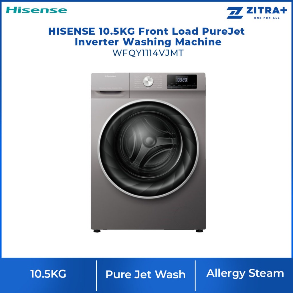 HISENSE 10.5KG Front Load Pure Jet Inverter Washing Machine ...