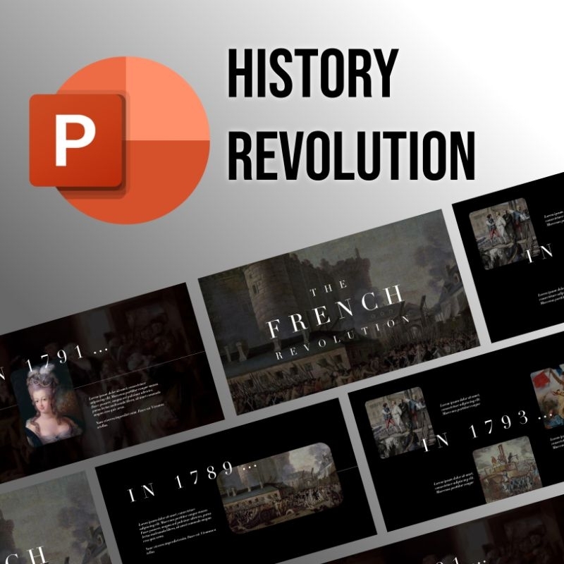 Presentation Slide Template with History Theme | Shopee Malaysia
