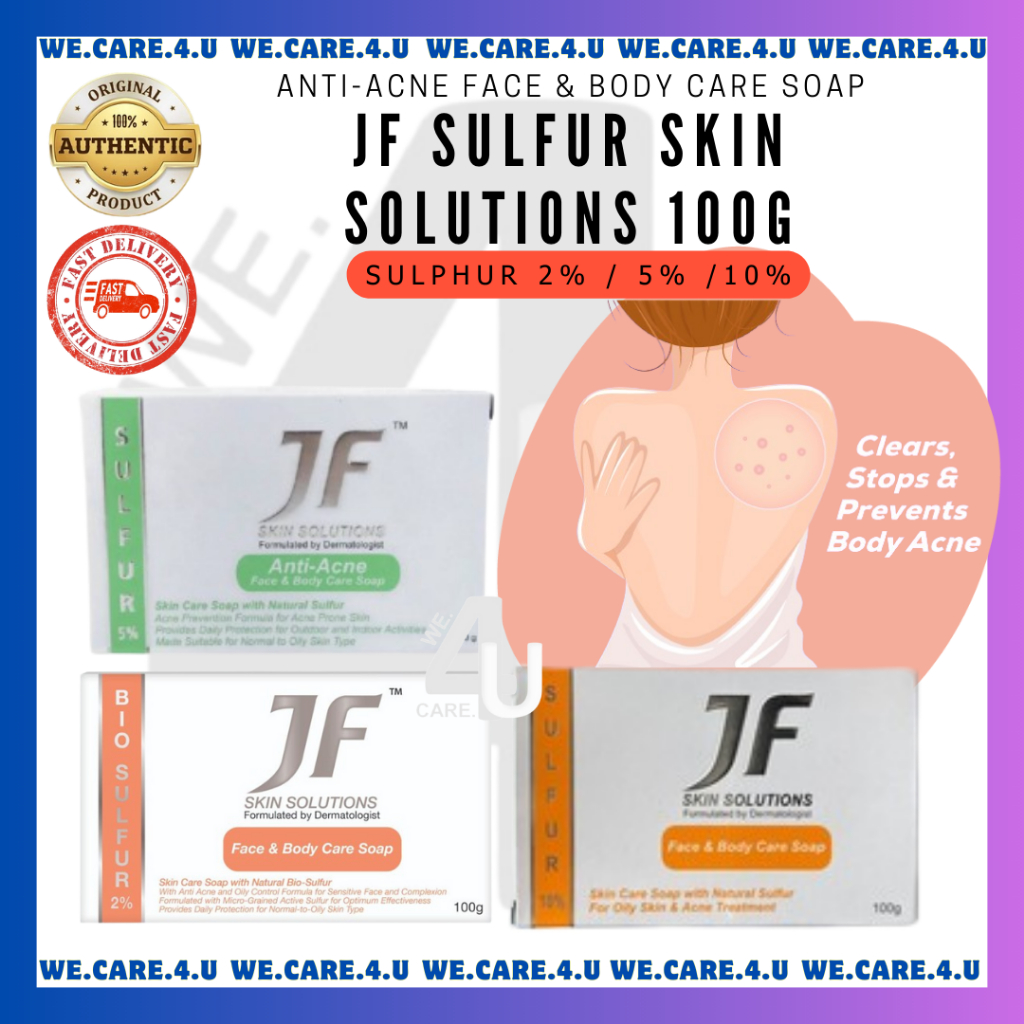 ~JF SULFUR SKIN SOLUTIONS (ANTI-ACNE FACE & BODY CARE SOAP) SULPHUR 2% ...