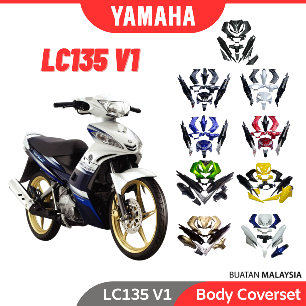 YAMAHA 135LC V1 4 Stroke Speed Body Cover Set Kit LC135 Coverset LCV1 ...