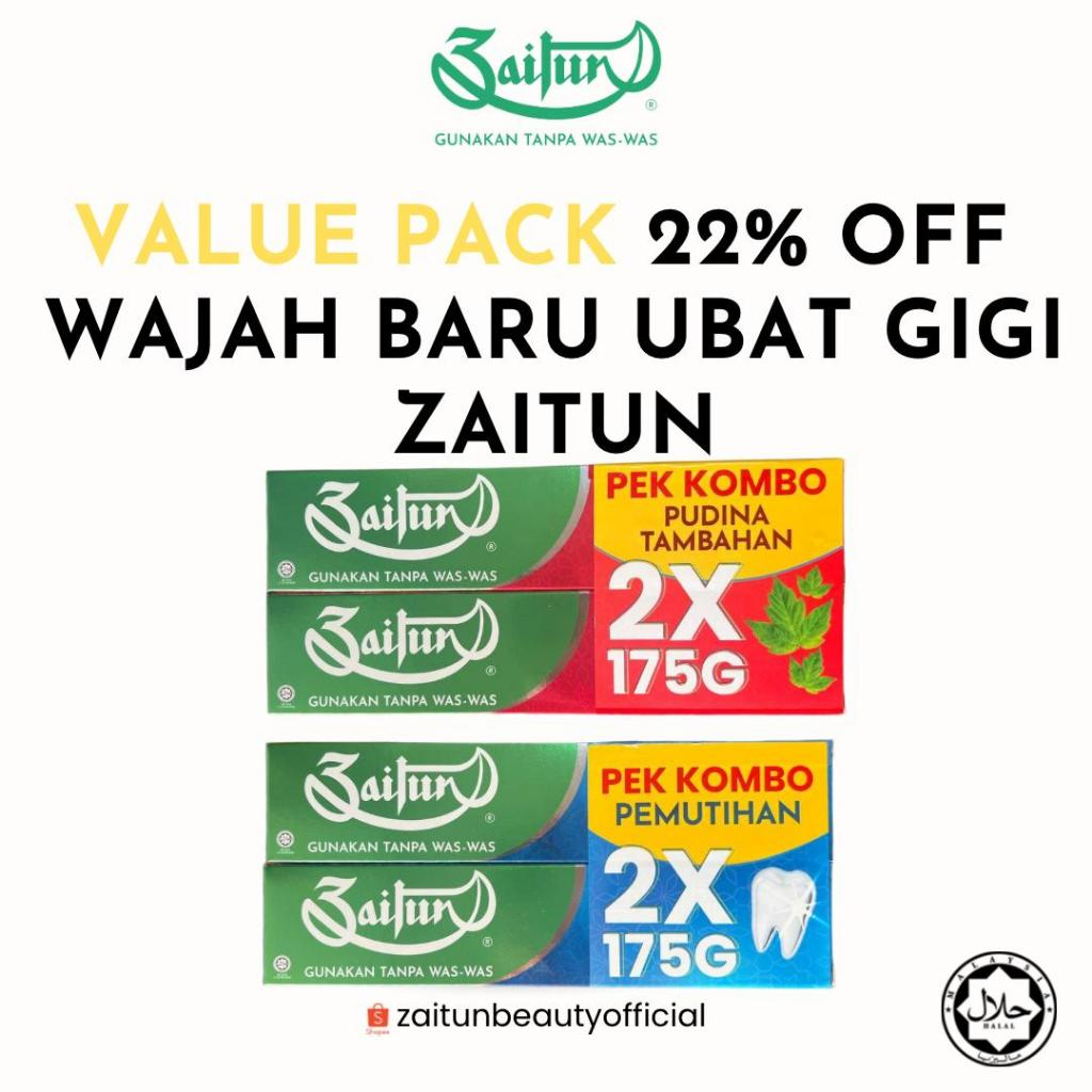 Zaitun 22 Off Value Pack Ubat Gigi Toothpaste Pudina Tambahan