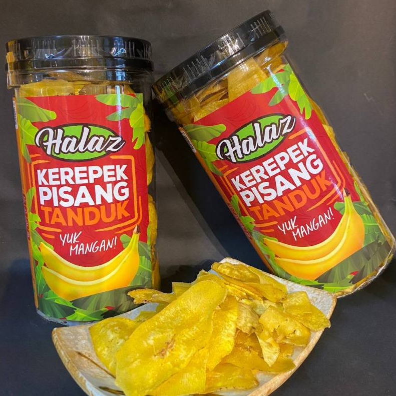 Kerepek pisang tanduk / kerepek serong bulat / kerepek halaz / kerepek ...