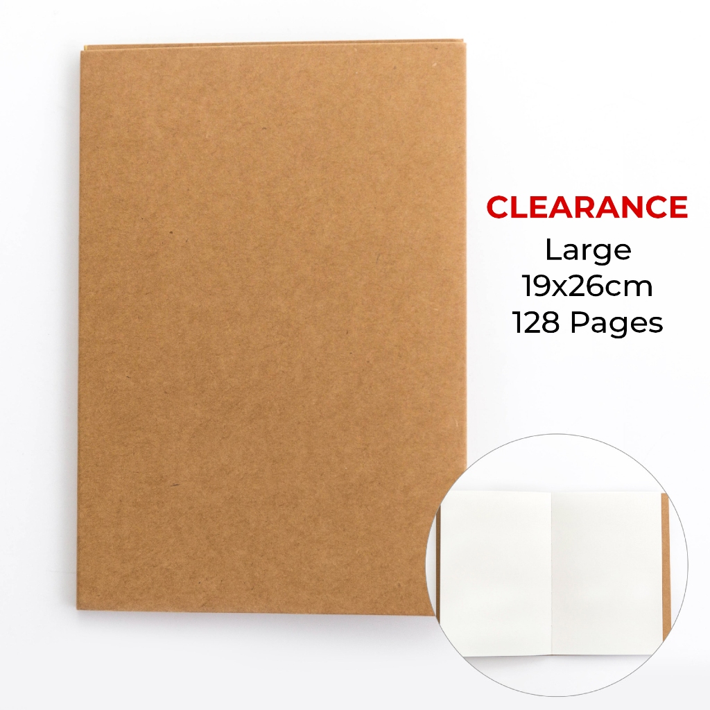 ZENi Vintage Sketchbook 248 Pages Kraft Paper Cover Notebook For