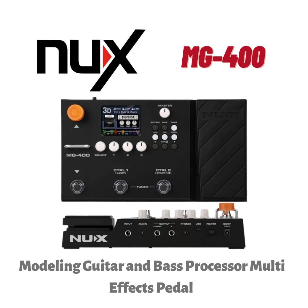 NUX MG-400 Modeling Guitar and Bass Processor Multi Effects Pedal for ...