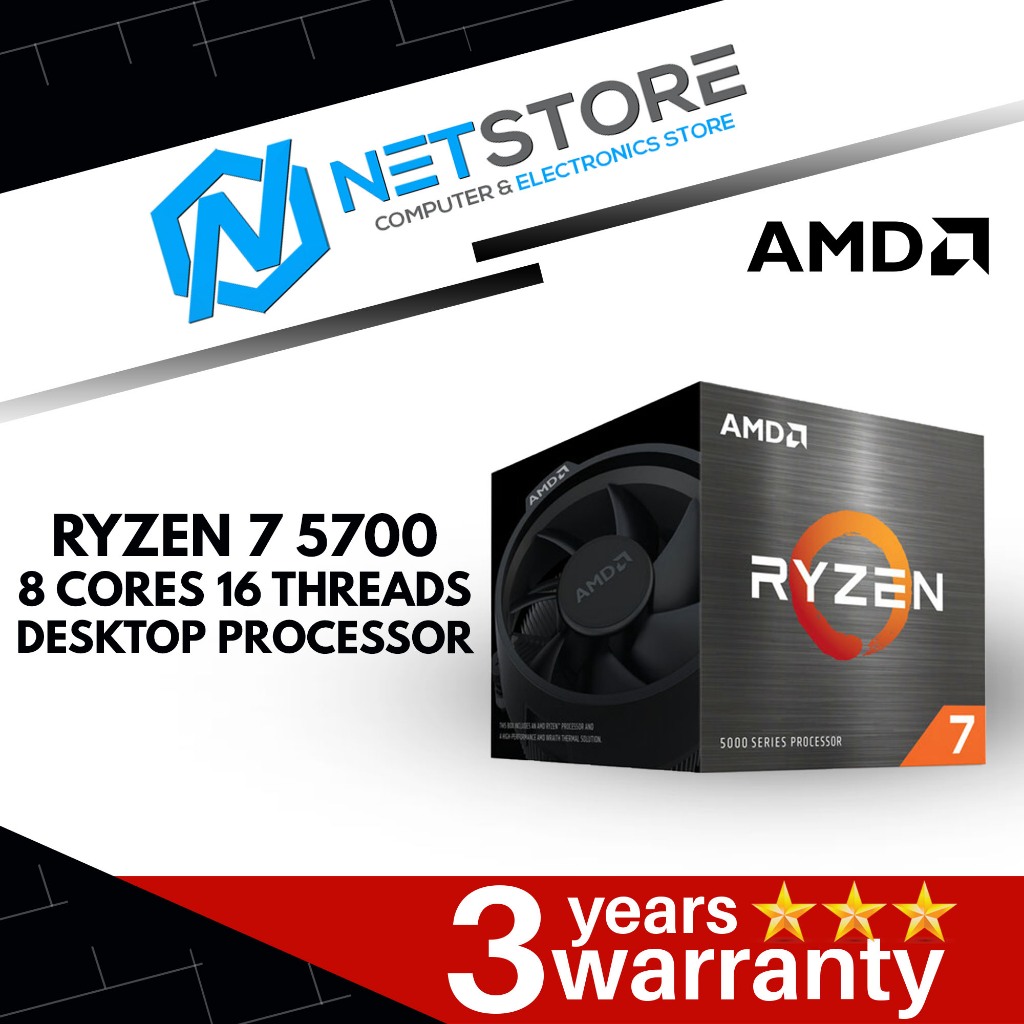 AMD RYZEN 7 5700 8 CORES 16 THREADS DESKTOP PROCESSOR - 100 ...