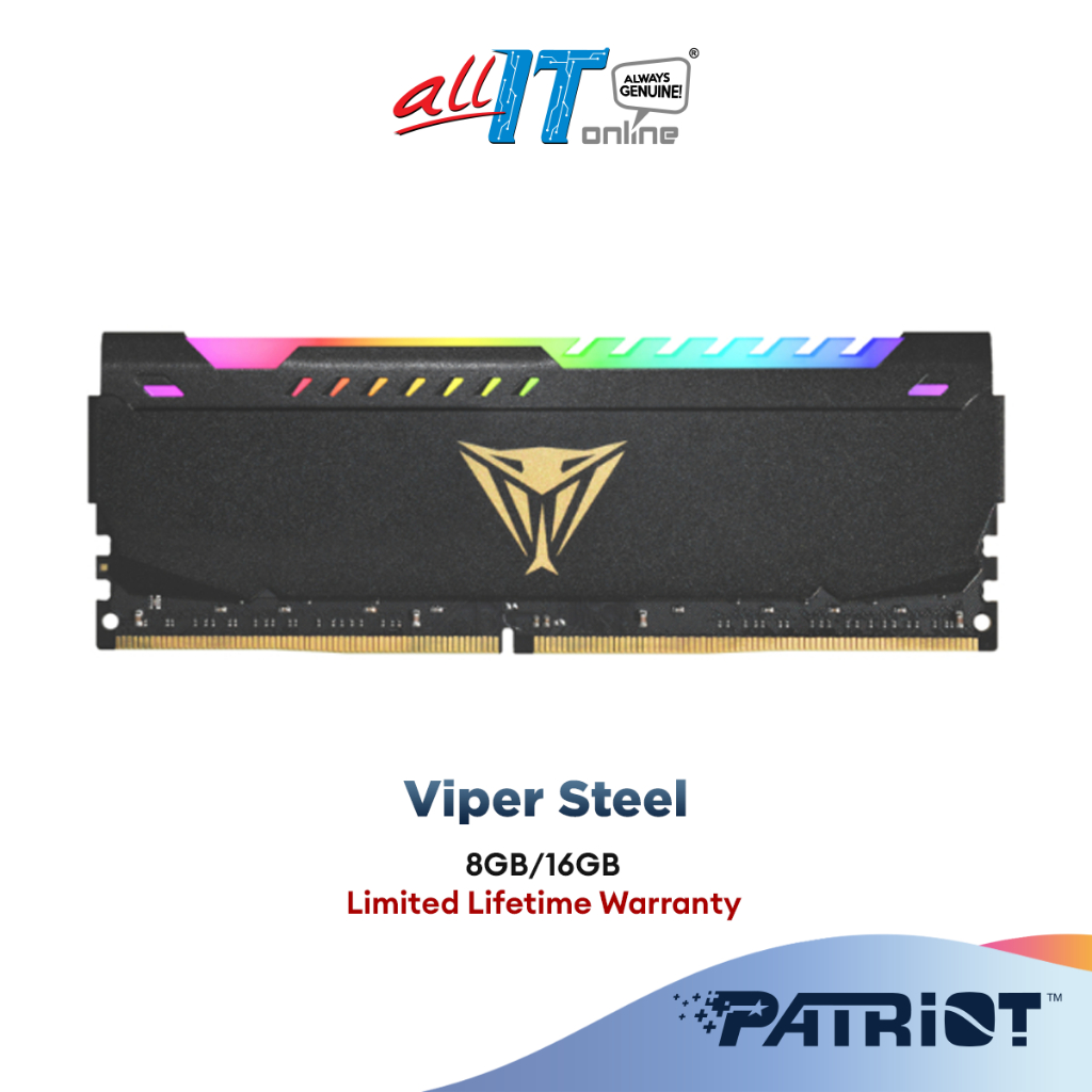 Patriot Viper Steel 8GB / 16GB DDR4 3200MHz Gaming RGB RAM | Shopee ...