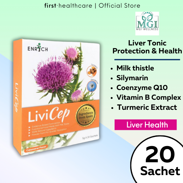 Enrich LiviCep Liver Tonic with Milk Thistle Turmeric Dandelion
