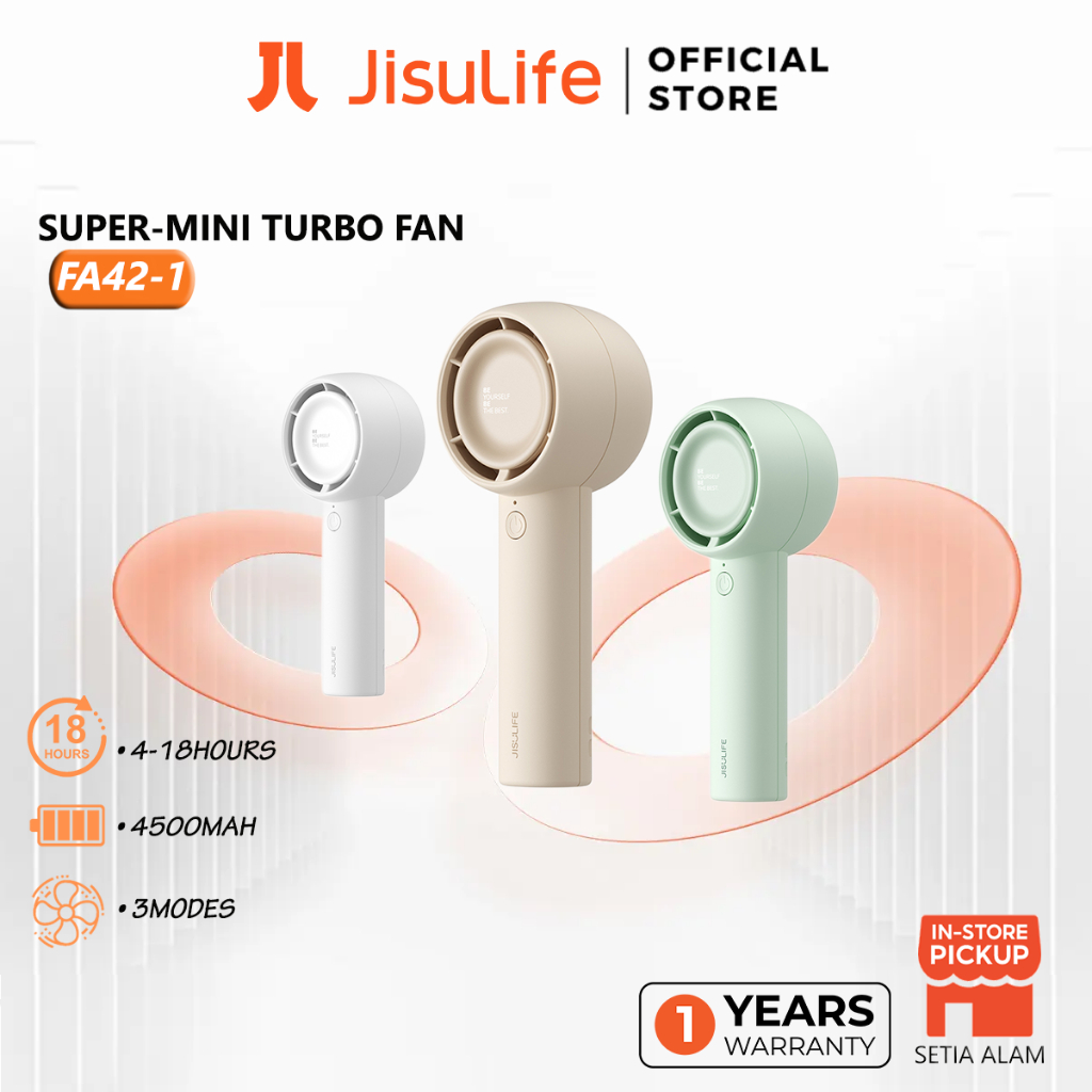 JISULIFE Handheld Super-Mini Turbo Fan Life5 New Technology Turbofan 3 ...