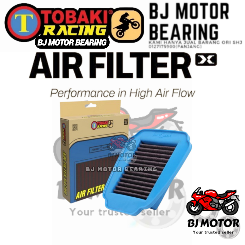 TOBAKI AIR FILTER RACING RS150R Y15ZR LC135 NVX155 NMAX V1 V2 EGO ...