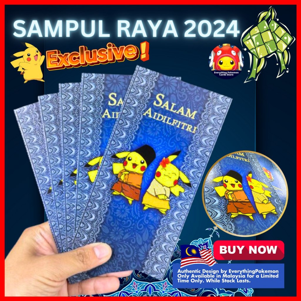 [LIMITED] Sampul Raya Pokemon Angpau Raya Envelope Sampul Duit Raya ...