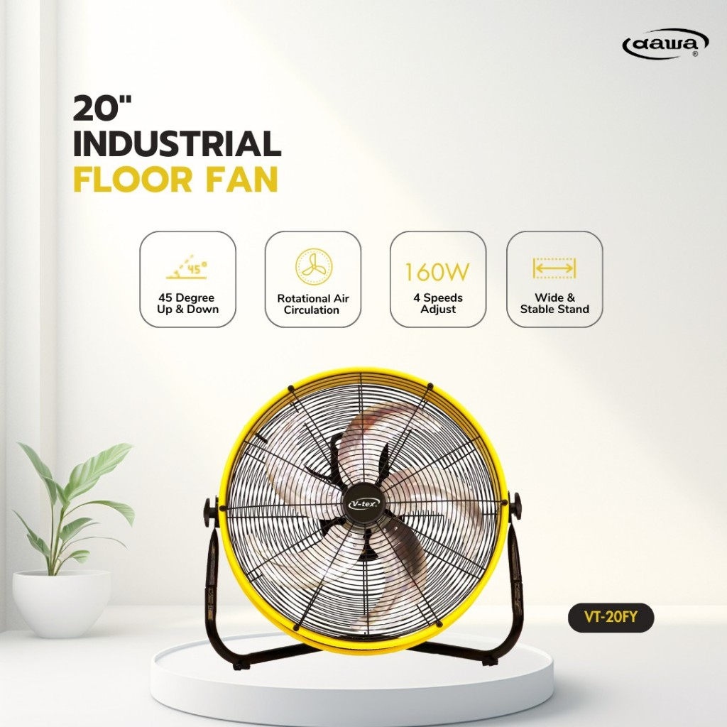 VTEX 20 INCH FLOOR FAN ( 5 METAL BLADE ) SUPER FAN SERIES | Shopee Malaysia