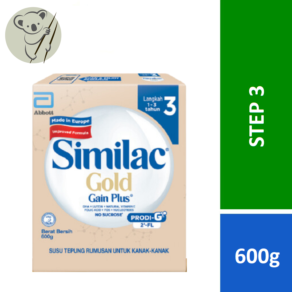 Similac Gold Gain Plus Step 3 / Step 4 Milk Formula 600g (Growing Up ...