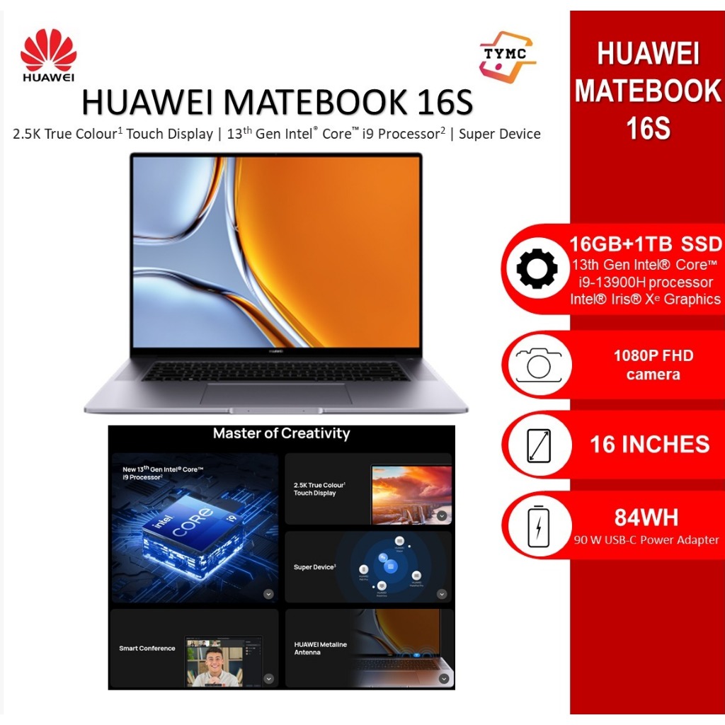 [ORIGINAL] HUAWEI MATEBOOK 16S 13th Gen Intel® Core™ i9-13900H ...