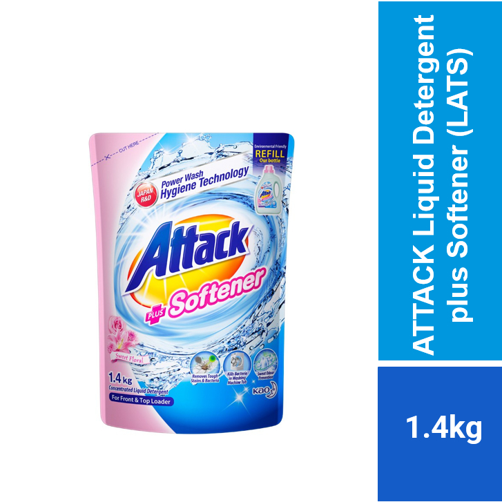 ATTACK Liquid Detergent plus Softener (LATS) - 1.4kg | Shopee Malaysia