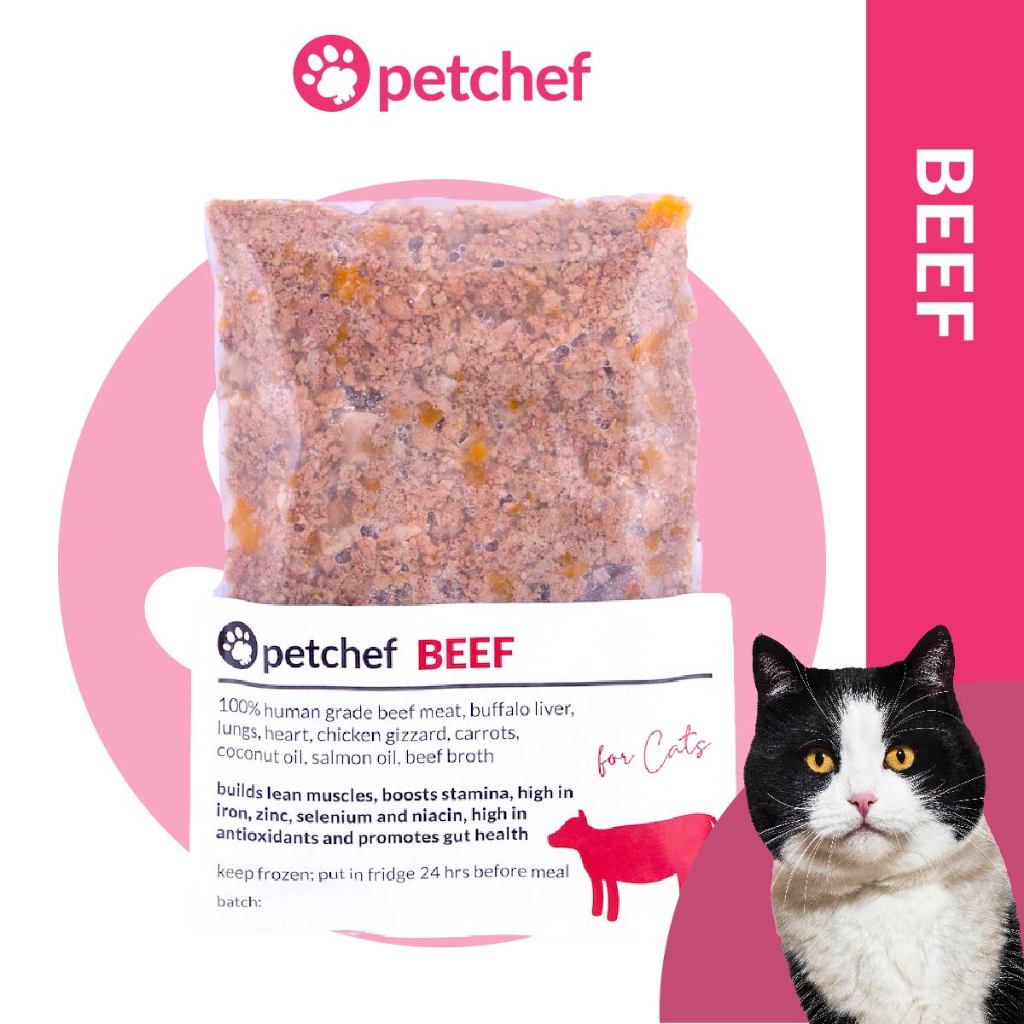 Petchef Cat Food BEEF Healthy Freshly Cooked Frozen Food