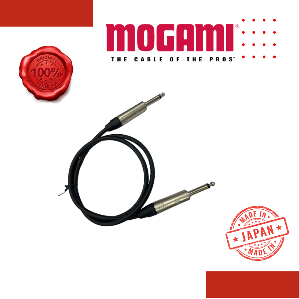 MOGAMI 2524 flexible 2524 20awg ofc guitar cable 6mm with neutrik mono ...