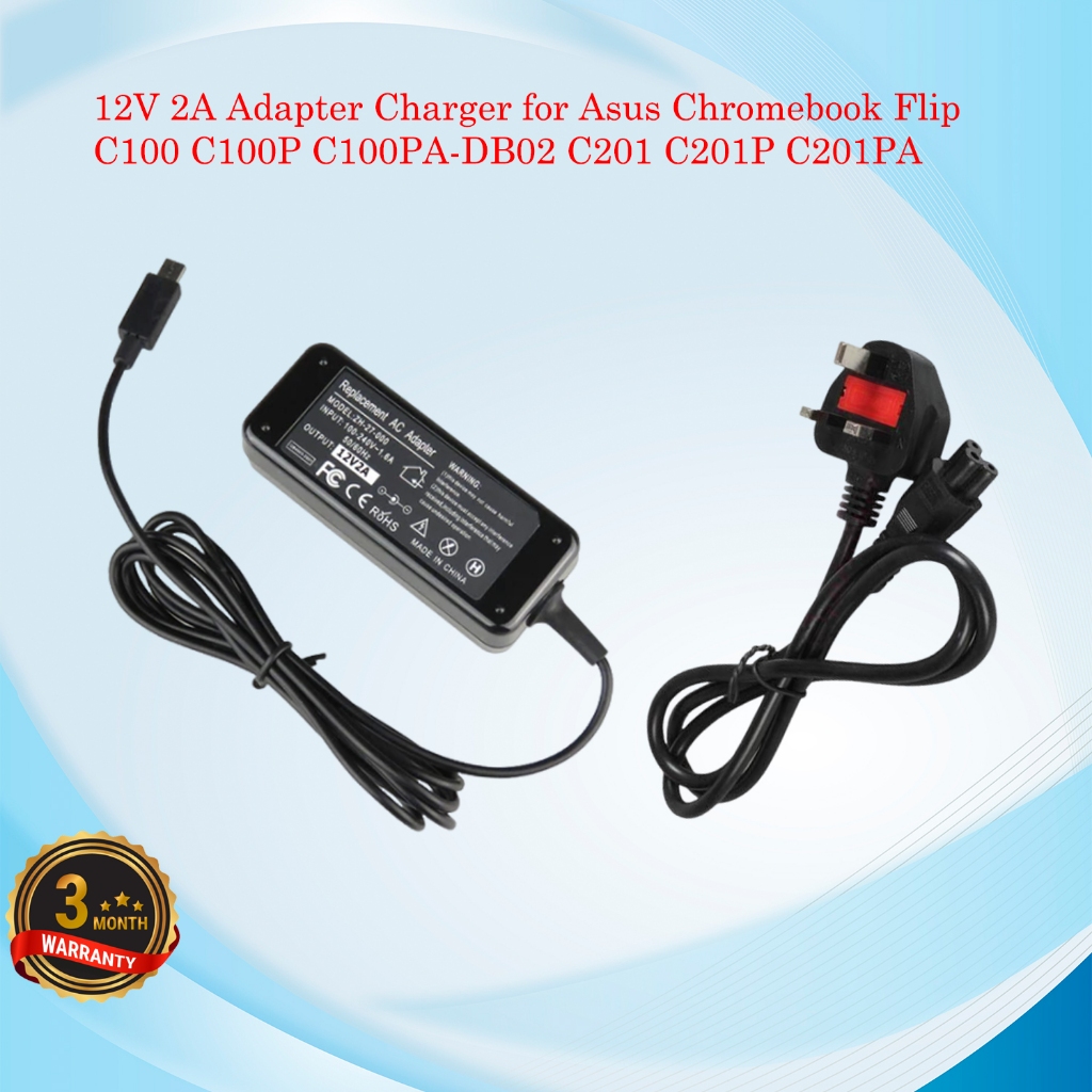 Cargador Compatible Con Asus Chromebook Flip C100P C100 C100PA C201P C201PA C201 C100PA-DB01 C100PA-DB02 C100PA-DS03 C100PA-RBRKT03, (seguridad Certificada Por UL), USB Especial De 6 Pines Conector - Foto 7