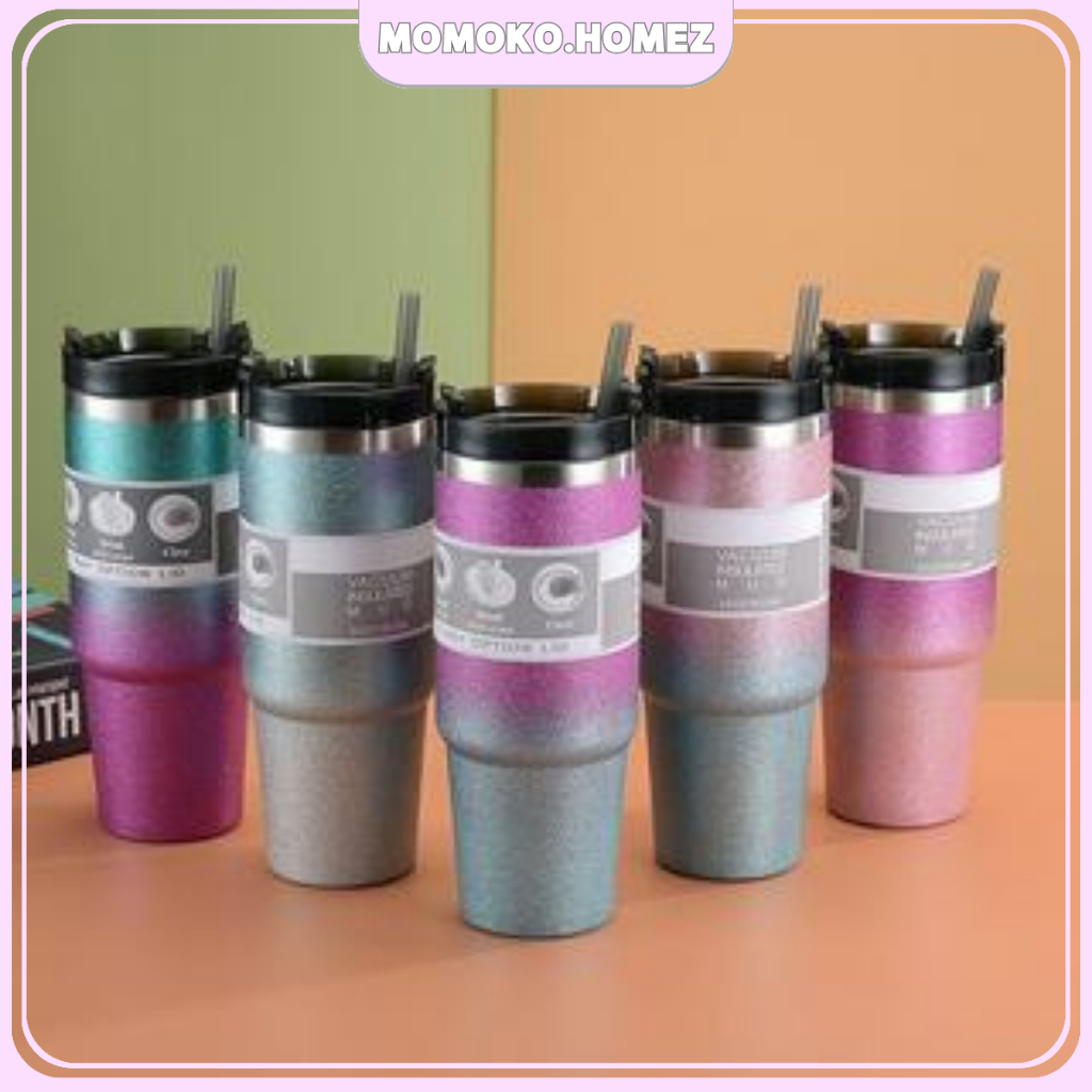 Similar Botol Thermos Cup Tumbler Straw Water Bottle Cool Ice Cup