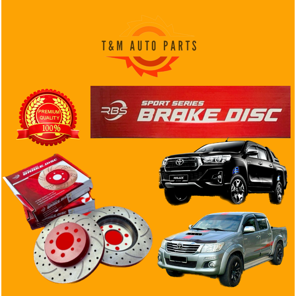 ORIGINAL RBS SPORT FRONT DISC ROTOR TOYOTA HILUX VIGO KUN26/ REVO ...