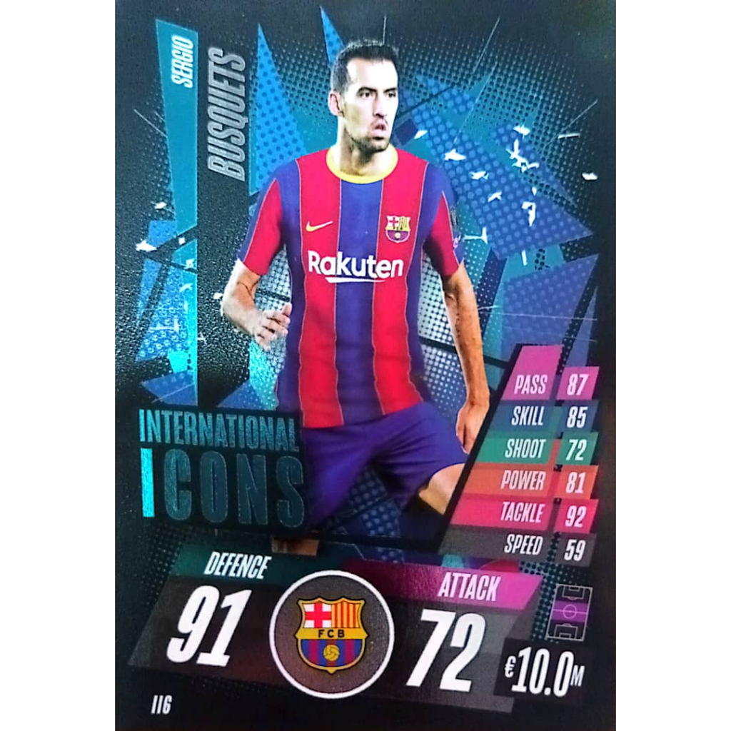 Carte Sportive Topps Sergio Busquets FC Barcelone - Année Du Dragon 01/35 Auto
