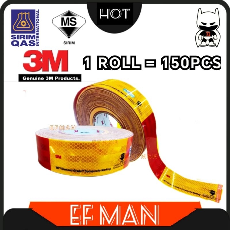 1roll 150pcs Puspakom Pass Sirim 3m Diamond Grade Side Marking