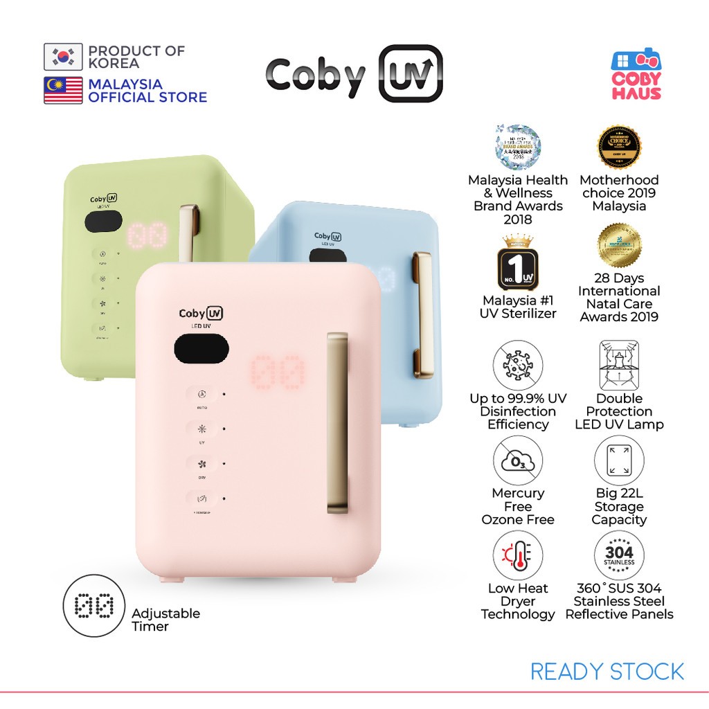 (READY STOCK) COBY UV Double Protection UV LED Sterilizer V5 (Pink/Blue ...