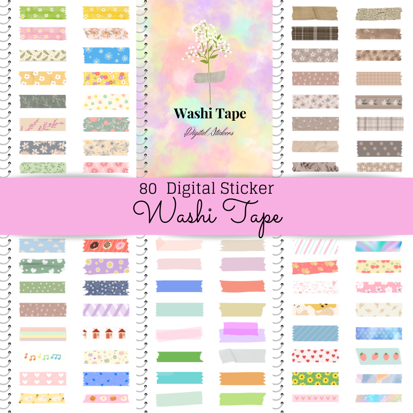 Digital Stickers for Planner : Washi Tape PNG || GoodNotes Notability ...