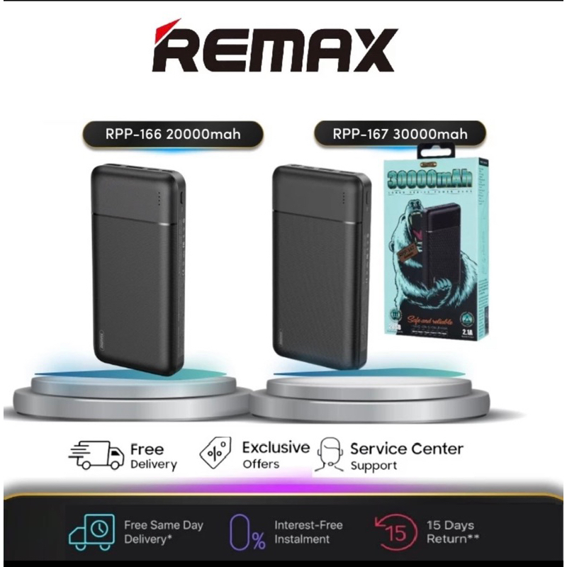 Remax RPP-166 / RPP-167 Lango Series Power Bank 2.1A Dual USB Outputs ...