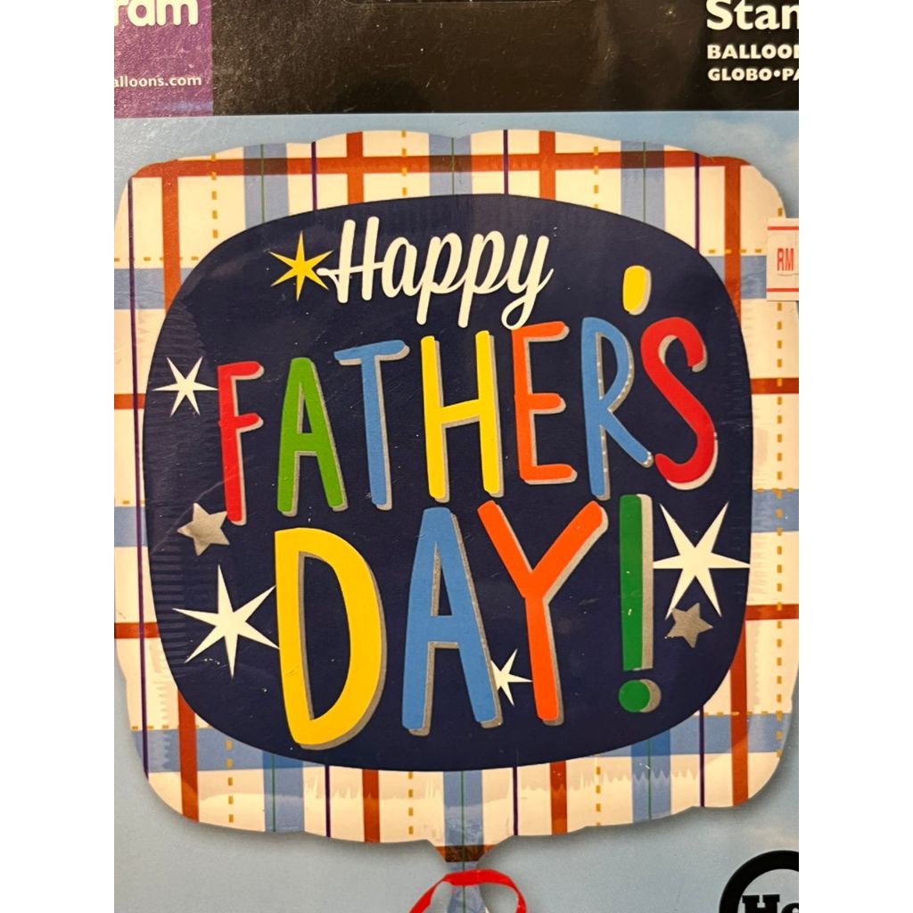 Fathers Day Plaid Two Side Print Foil Balloon